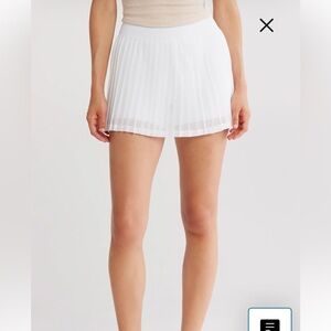 FP Movement Rally Pleated Miniskort size XS/S white. New with Tags